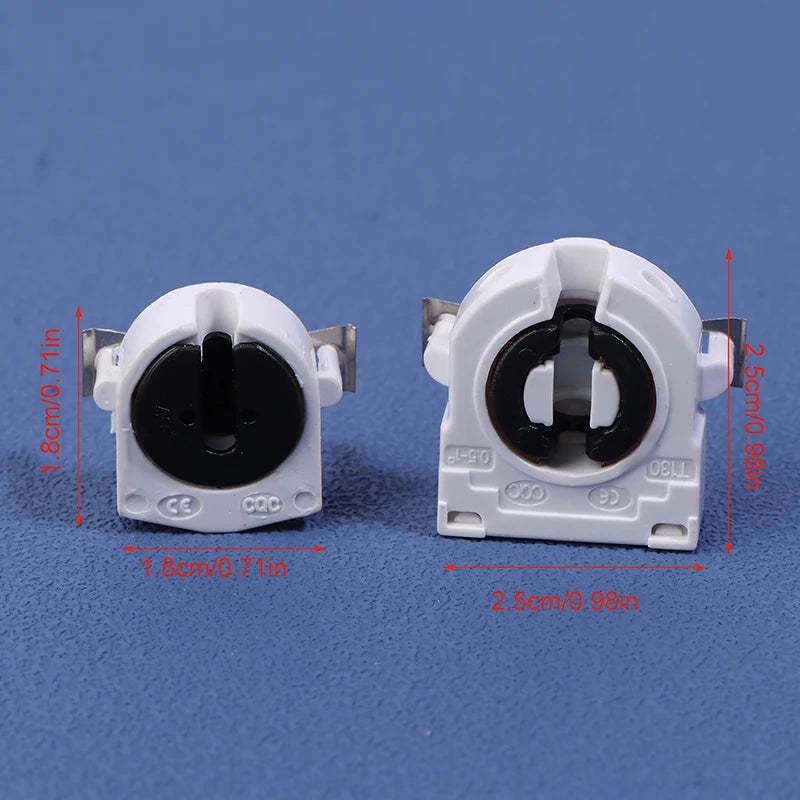 5Pcs T5 T8 Fluorescent Light Holder G5 G13 Base Non-Shunted Tombstone Lamp Socket AC 500V 2A for LED Fluorescent Tube Oasis Select