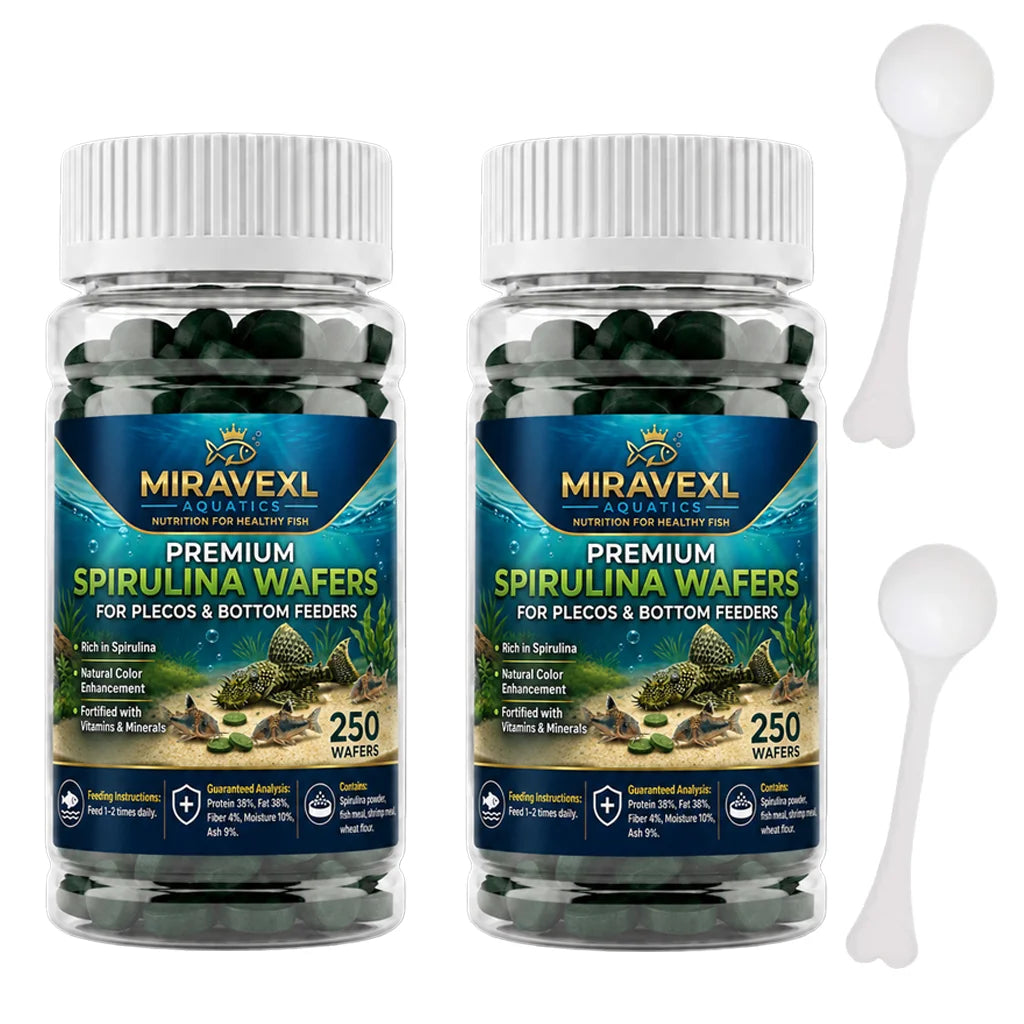 High Purity Spirulina Sinking Tablets: Premium Seaweed Aquarium Food for Bottom Feeders, Plecos, Corydoras & Red Shrimp. Oasis Select 500 tablets