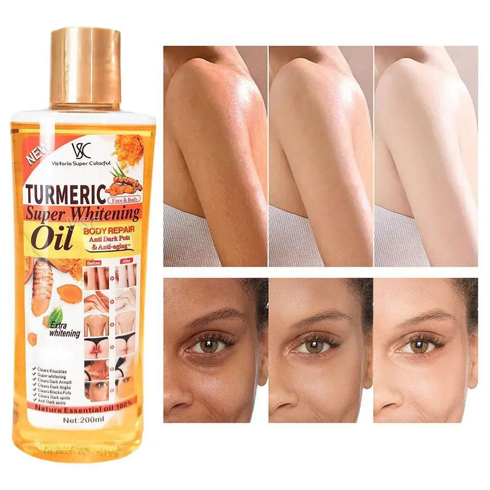 200ml Turmeric Remove Dark Spots Essential Oil For Women Moroccan Ginger Anti Wrinkle Serum Men Whitening Moisturizing Skin Care Oasis Select