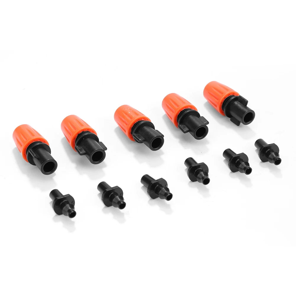 10pcs Micro-Flow Head Nozzle Dripper Adjustable Barbed Connectors Nozzle Plastic Portable Multi-function for Plant Lawn Oasis Select