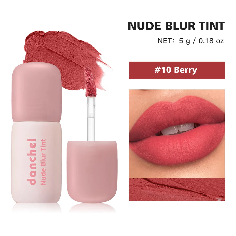 K‑Beauty Nude Blur Tint 15 Light Apricot 2‑in‑1 Lip & Cheek Stain Soft‑Focus Matte Long Lasting Waterproof Korean Lip Makeup Oasis Select 10 Berry