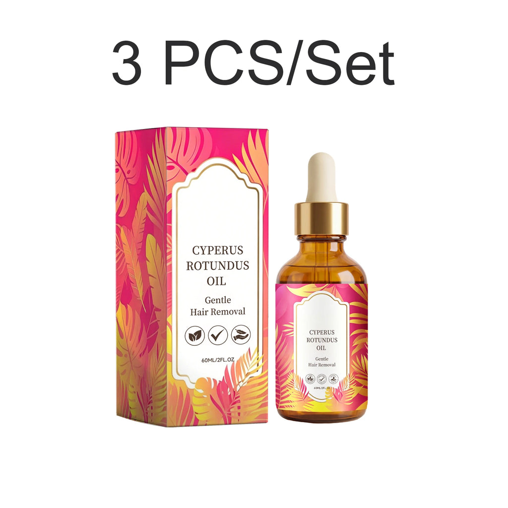 Cyperus Rotundus Oil Hair Removal Smoothing Soothing Skin Care Oil Moisturizing Armpit Leg Arm Hair Inhibitor 60ml Skin Care Oil Oasis Select 3 PCS