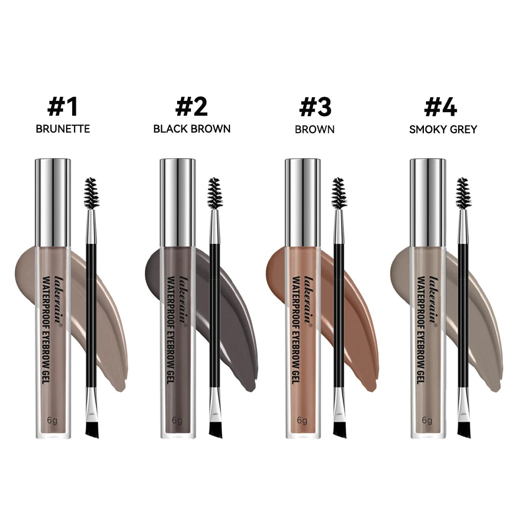 Waterproof Eyebrow Tint Gel Sweatproof Silky Texture Natural Look Long Wearing For Brunette Black Brown And Smoky Grey 4 Colors Oasis Select