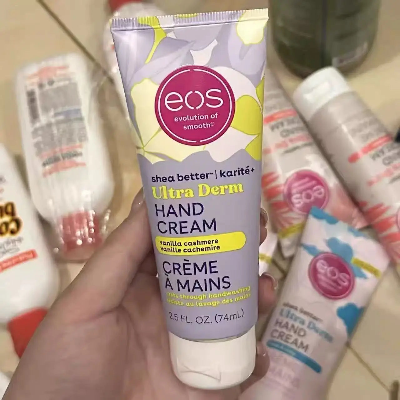 EOS Shea Better 74ml Hand Cream - Ultra Derm Moisturizing Shea Butter Enriched For Dry Cracked Skin Repair 24H Hand Skin Care Oasis Select