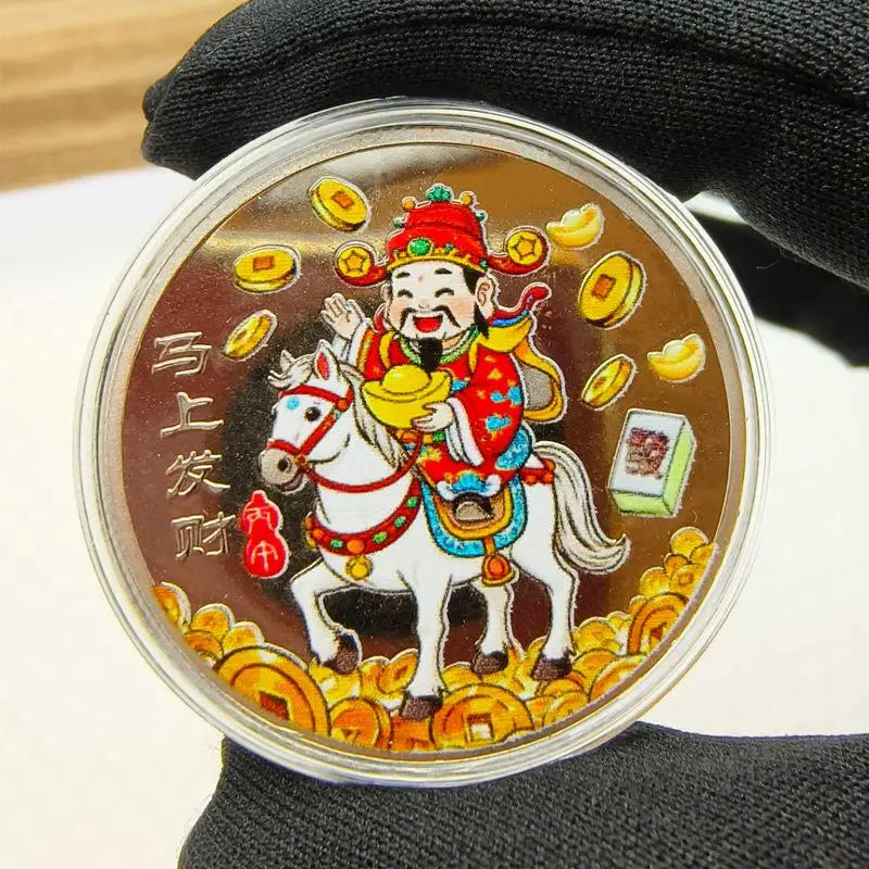 2026 Year Of The Horse Lucky Souvenir Coin Collectible Decoration Metal Crafts 40mm Zodiac Horse Commemorative Medal Event Gift Oasis Select A2