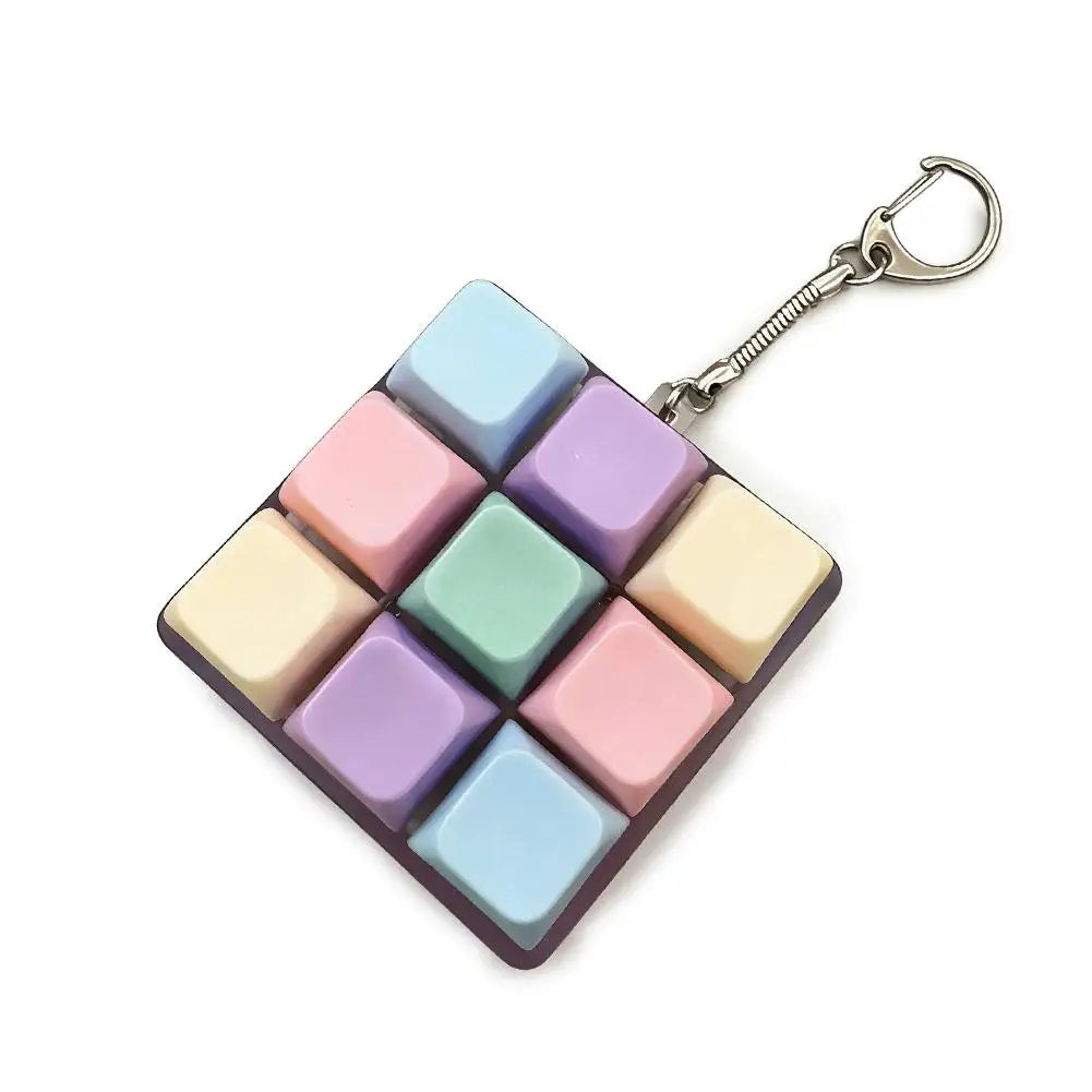 Fidget Decompression 1/4/5/9 Keyboard Key Toy Anti Stress Finger Keyboard Games For Adults Antistress Toys Boys Girls Keychain Oasis Select 9 key