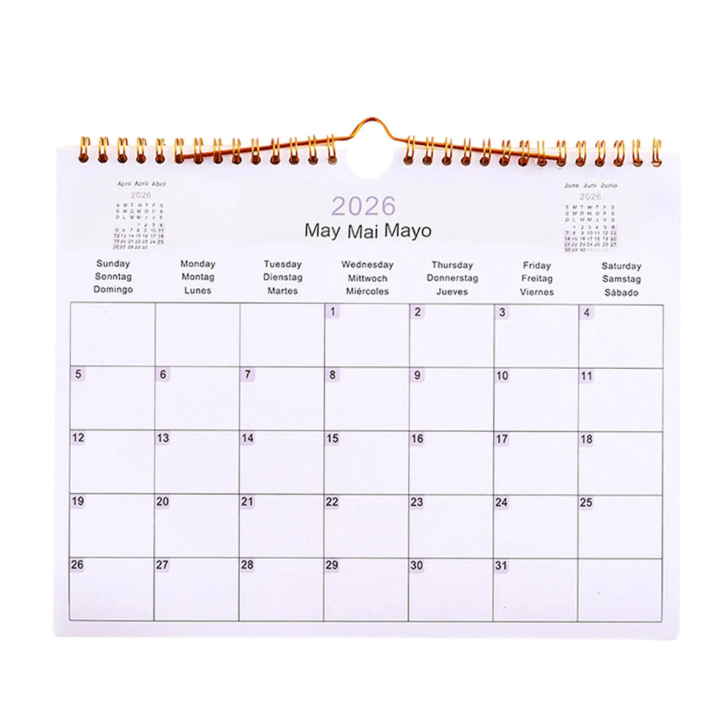 Calendar 2025 20252026 Calendar Planner Multilingual Coil Planner Agenda Organizer Scheduling For Home Office School Classroom Oasis Select 26Horizontal version