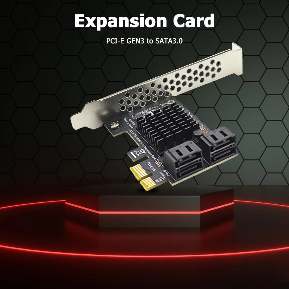 4-Port SATA III PCIe Card 6Gbps ASM1064 – SSD & HDD Adapter PCIe SATA Expansion Card Oasis Select