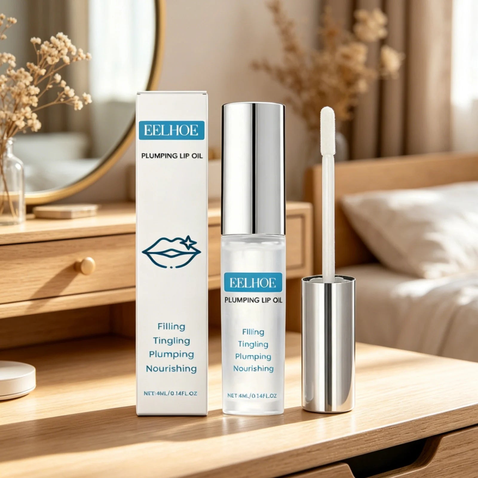 EELHOE Plumping Lip Oil – Moisturizing, Nourishing & Anti-Chap Plumping Lip Oil Oasis Select
