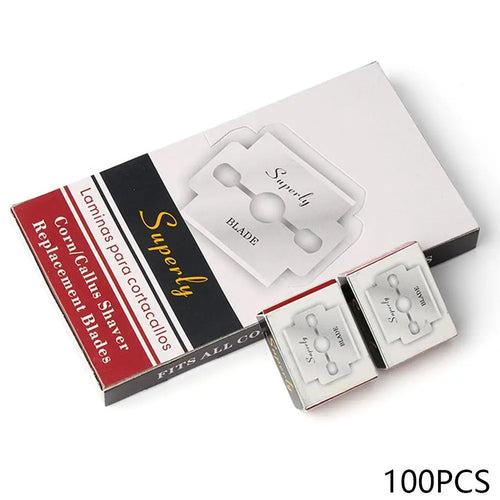 100pcs Steel Pedicure Blades Accessories Hand Foot Scraping Knife Dead Skin Scraper Skin Remover Universal Foot Care Scrubber Oasis Select