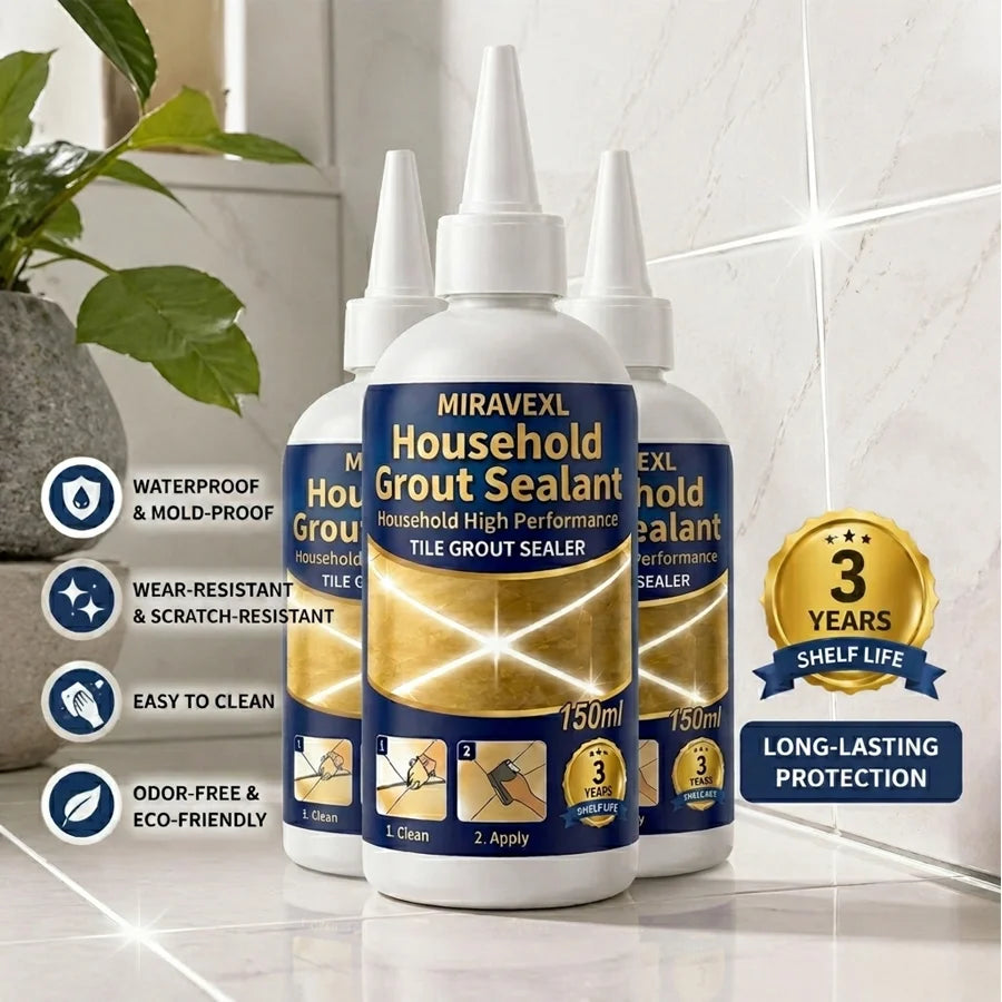 MIRAVEXL Waterproof Grout: Premium Home Tile Joint Filling & Repair Kit (Includes Tools) — Designed for Home Flooring Oasis Select