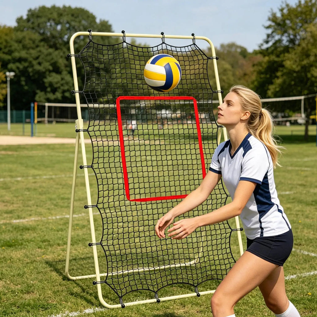 Volleyball Return Net 7x4ft Heavy Duty Training Equipment Sports Rebounder with Elastic Rope & Target for Outdoor Backyard Court Oasis Select