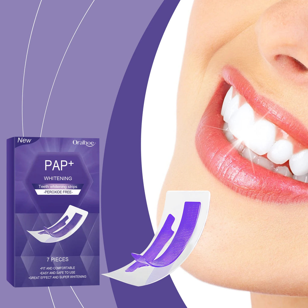 Purple Teeth Whitening Strips Bleaching Stains Remove Oral Whitening Supplies Tooth Stickers Remove Stains Care Stripes Oasis Select