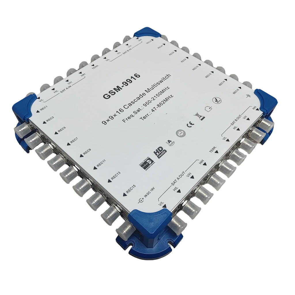 5/9-in-16-out satellite signal multi-channel switching switch cascade multi in multi out 13V 18V 22K Diseqc signal distributor Oasis Select 9916
