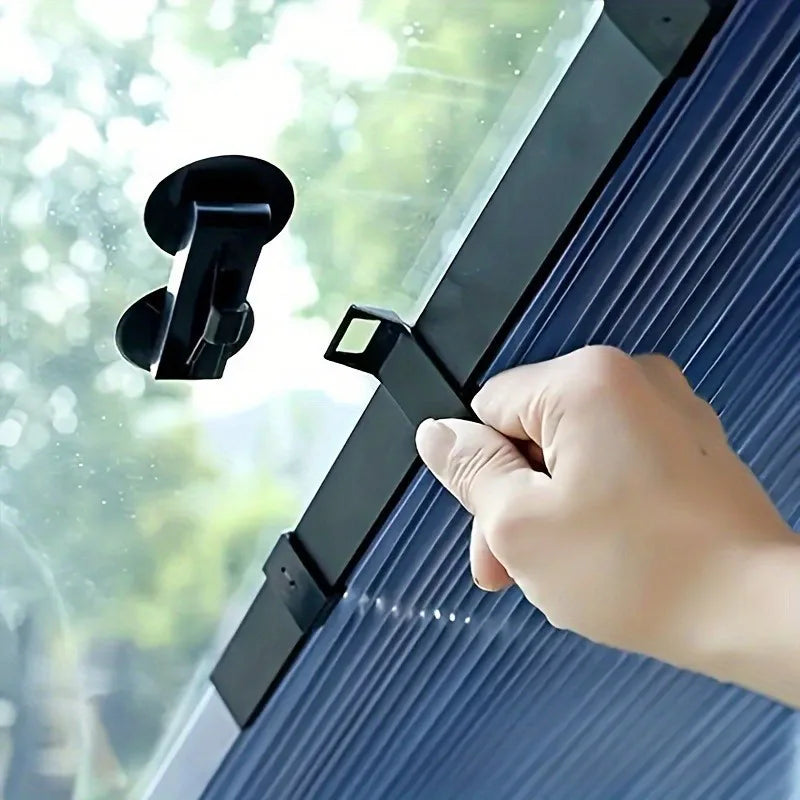 Easy-Install Automatic Retractable Car Sunshade - Uv Protection & Heat Insulation Adhesive Blackout Curtain Oasis Select