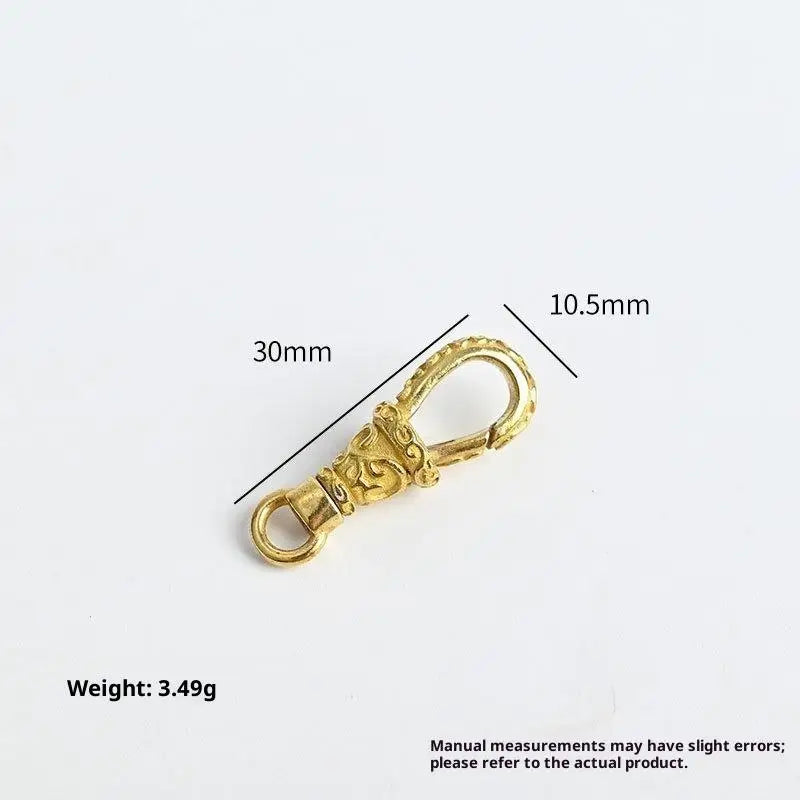 1pcs Brass Made Pattern Pocket Watch Swivel Clip Chain Spring Snap Hook 30mm 1.2 Inch Buckle Chain Pearl Gems DIY Oasis Select A1