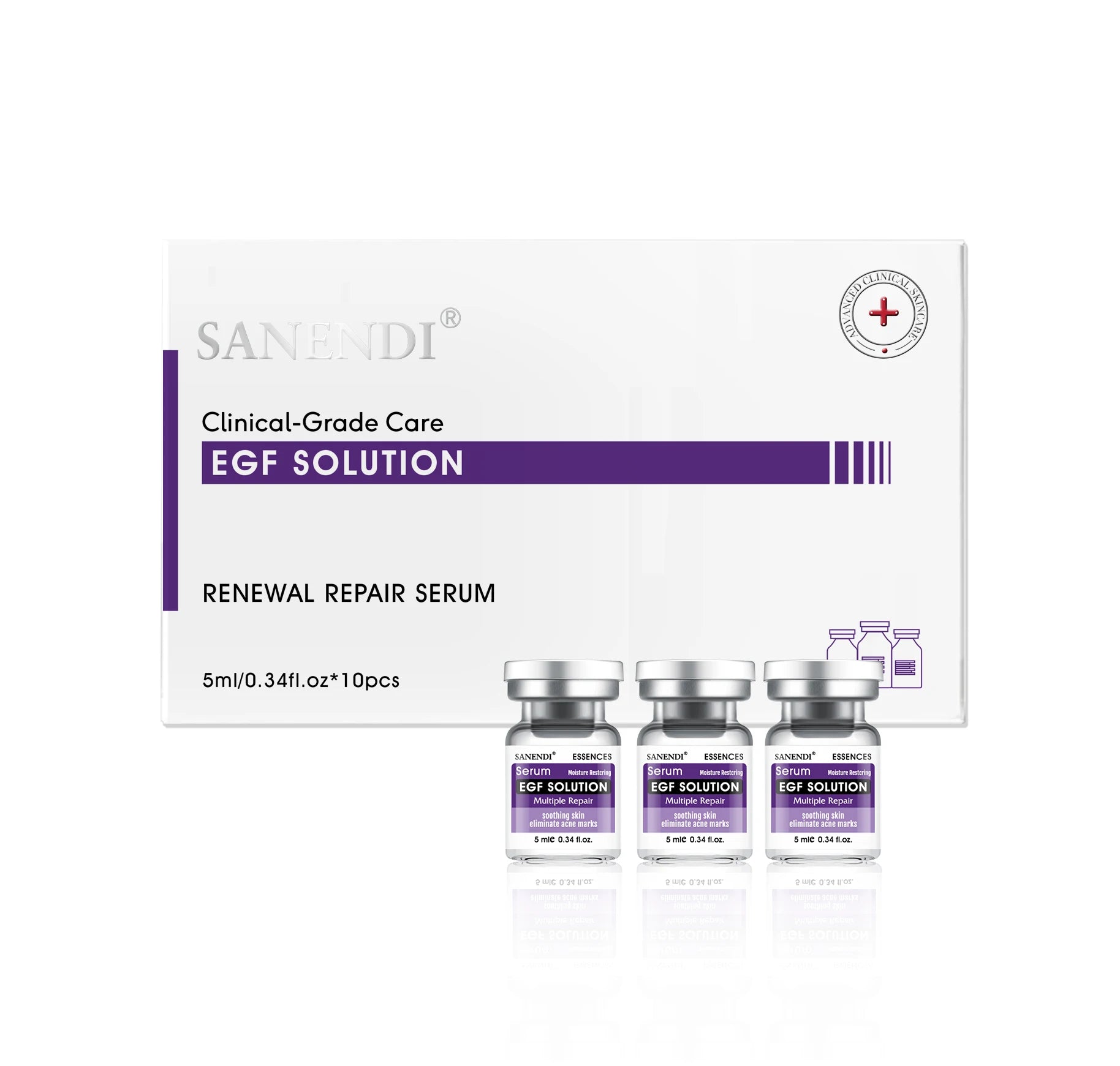 Korean Six Peptide Hyaluronic Acid Face Serum – 10 Ampoules Face Ampoule Serum Oasis Select EGF