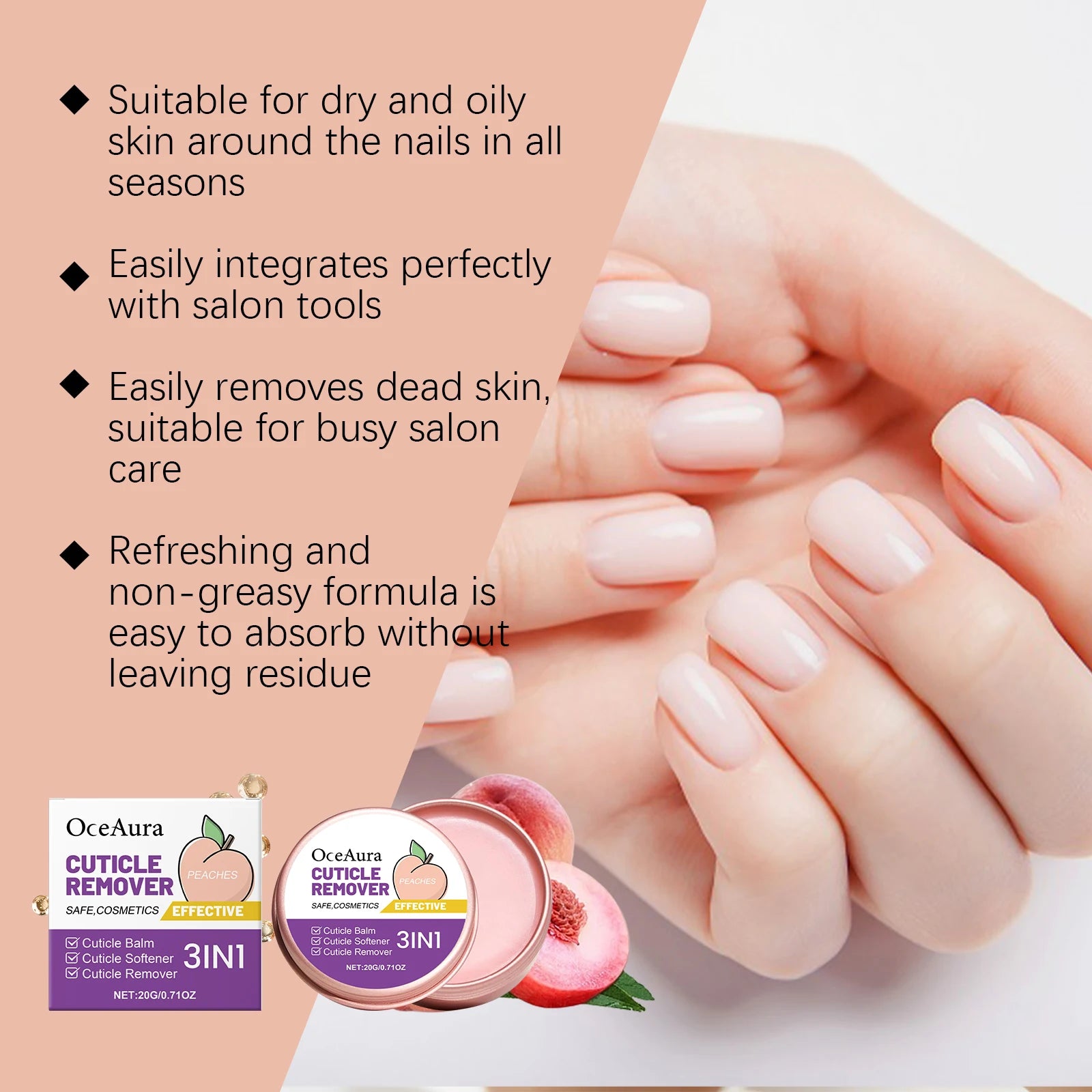 Exfoliating Hand Cream Deep Moisturizing Reduce Dry Rough Soften Calluses Dead Skin Removal Smooth Nail Cuticle Remover Softener Oasis Select