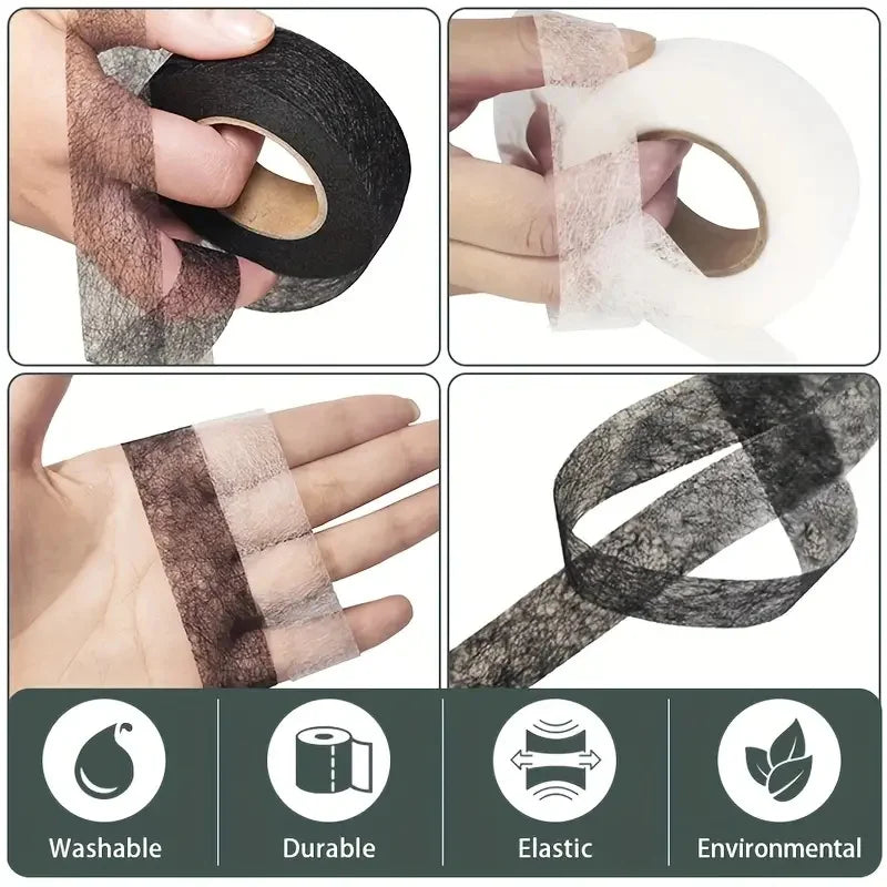 2Roll Black White Double-sided Interlining Adhesive Fabric Clothes Iron On Hem Tape Interlining Web DIY Sewing Patchwork Acces Oasis Select