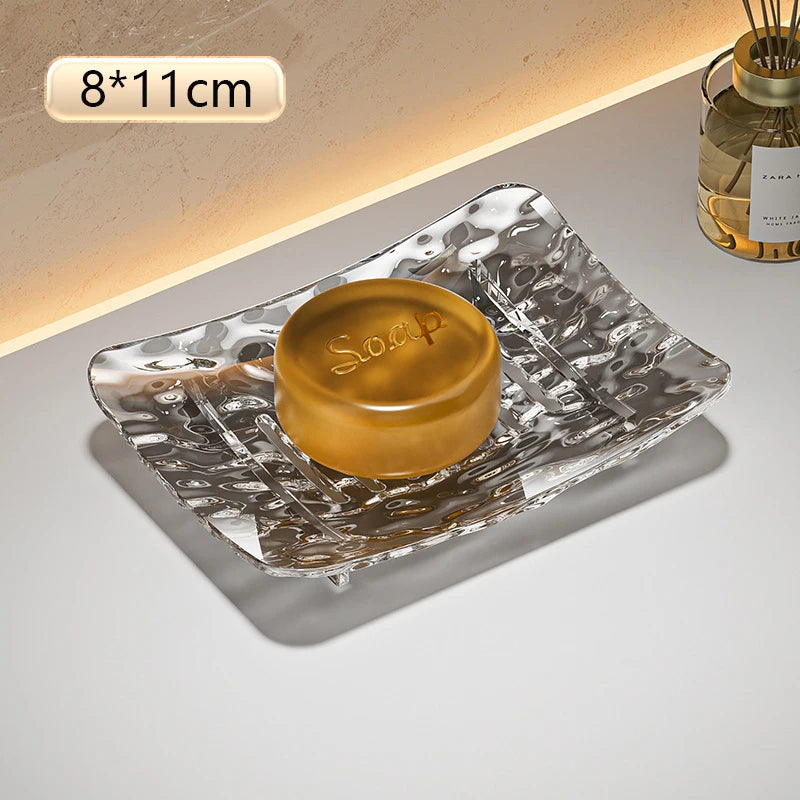 Wall-Mounted Glacier Pattern Soap Dish | Bathroom Soap Holder