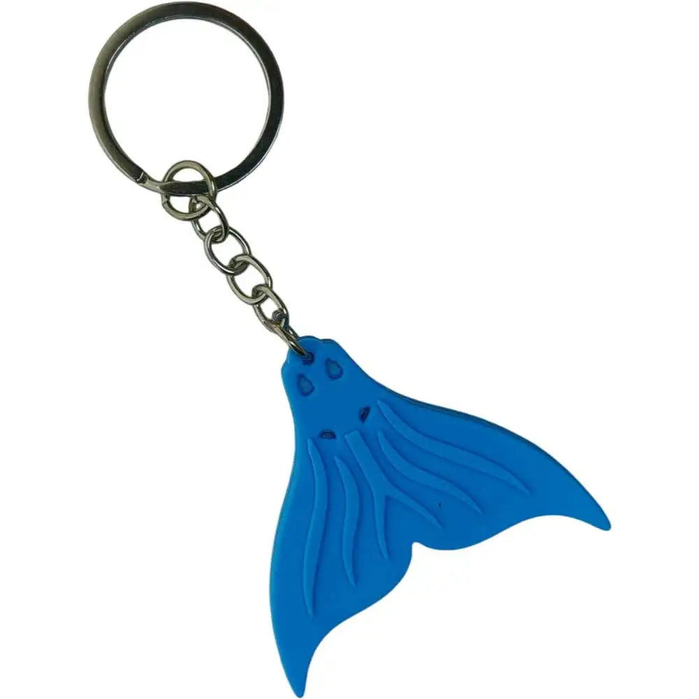 Mermaid Tail Keychain Diving Theme Soft Silicone Keyring Decorative Fish Tail Pendant Mermaid Flipper Keyring Free Diving Oasis Select Light Blue