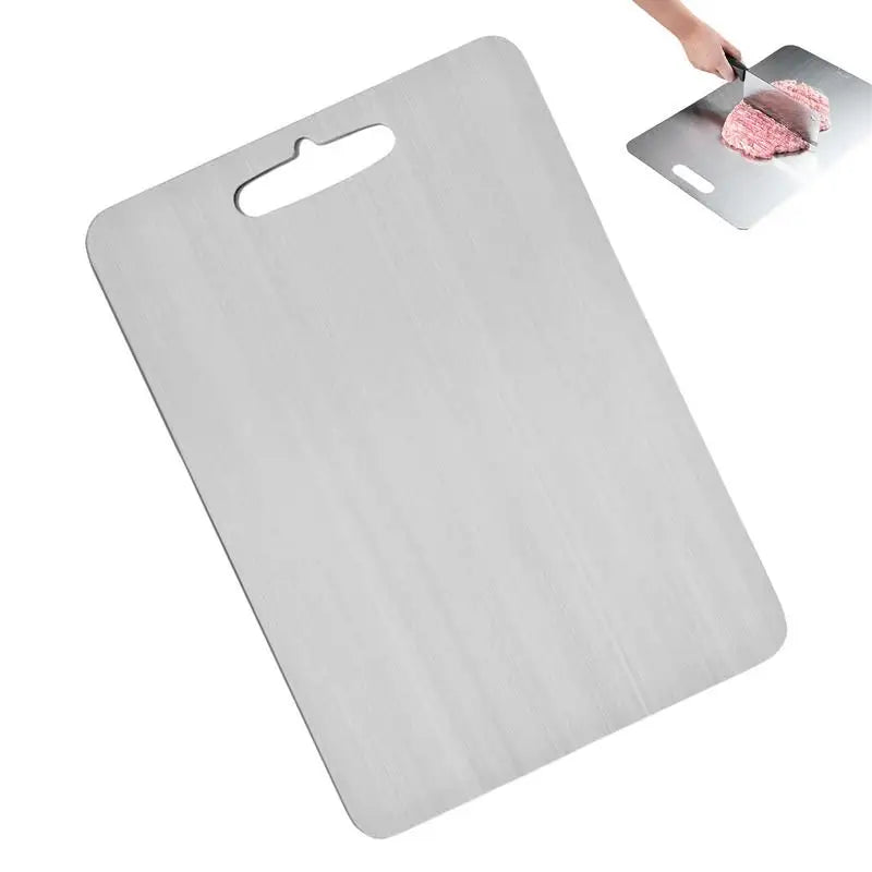 Cutting Board Double-Sided Metal Cutting Board Easy Grip Baking Board for Countertop Kitchen Tool for Meat Fruits Vegetables Oasis Select