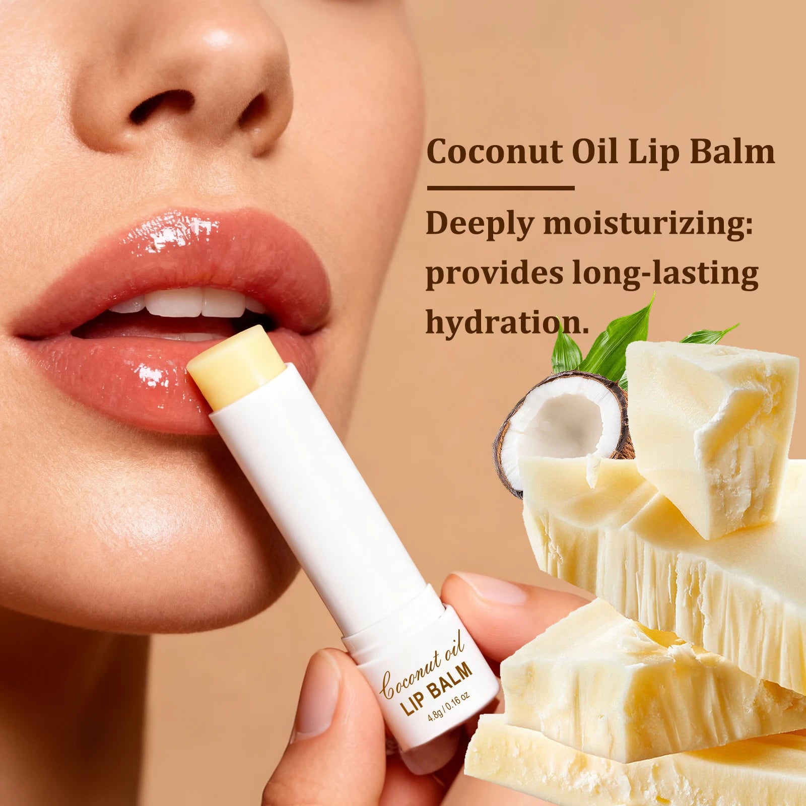 YURHERSU Coconut Oil Lip Balm – Natural Hydration & Moisture Lip Balm Oasis Select