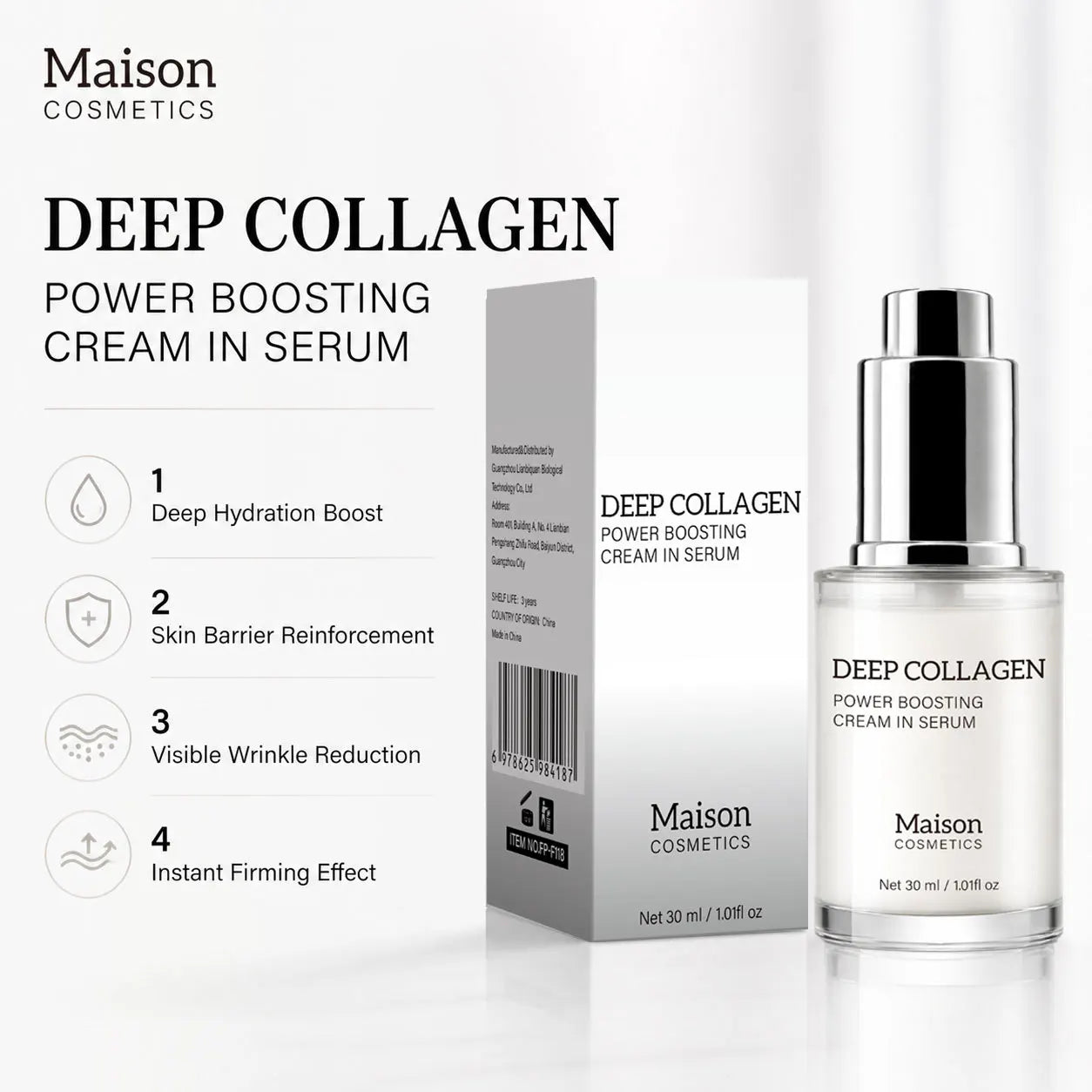Collagen Essence Serum High Concentration Deep Nourish Moisturizing Repair Skin Elasticity Glow Intensive Hydrate Oasis Select