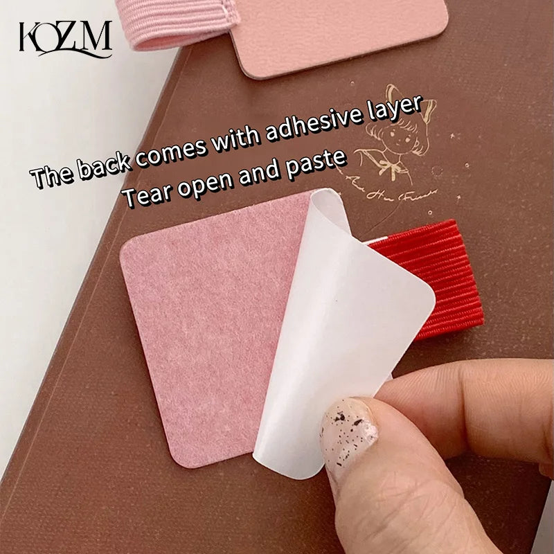 Self-Adhesive PU Leather Pen Loop Holder for Notebooks