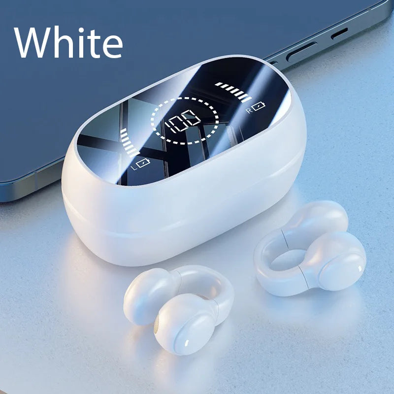 Original M47 Wireless Earbuds Bluetooth Headset Charging Earphones Bone Conduction Headphones Sport With Mic free Oasis Select White
