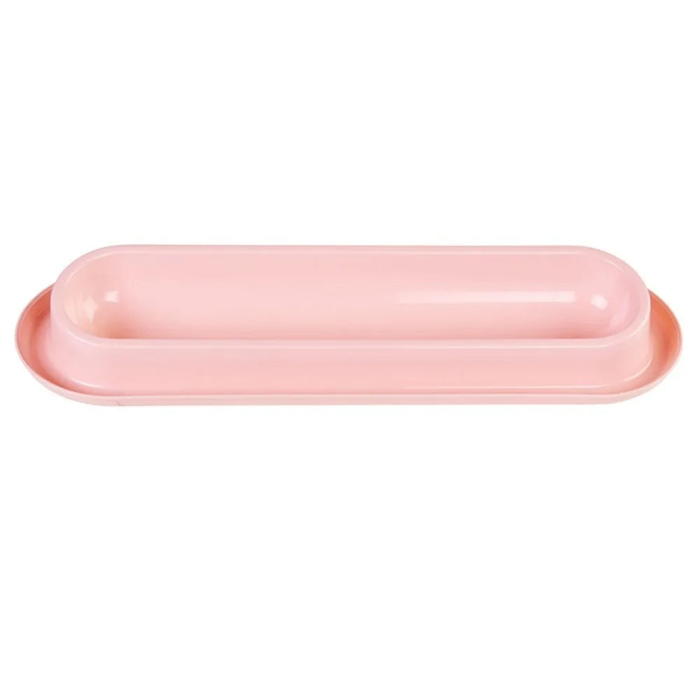 Extra Long Tilted Pet Bowl – Anti-Slip, Large Capacity Cat & Dog