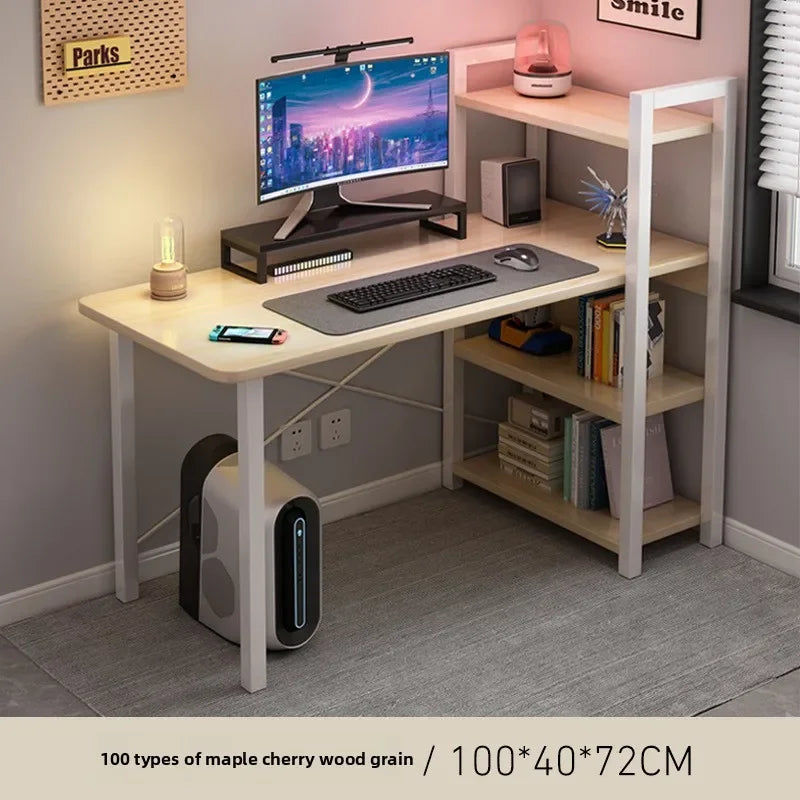 Multi-functional Gaming table Computer table Desktop desk Bookshelf table Game table Writing table Oasis Select 100cmC
