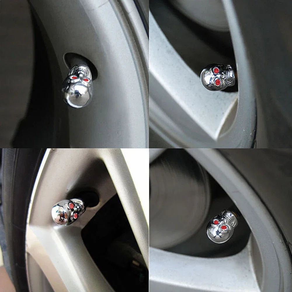 Skull Valve Caps ABS Car Wheel Plugs For Alloy Wheels Tire Valve Cap Auto Valve Cover For Cars Motorcycles Bikes Oasis Select