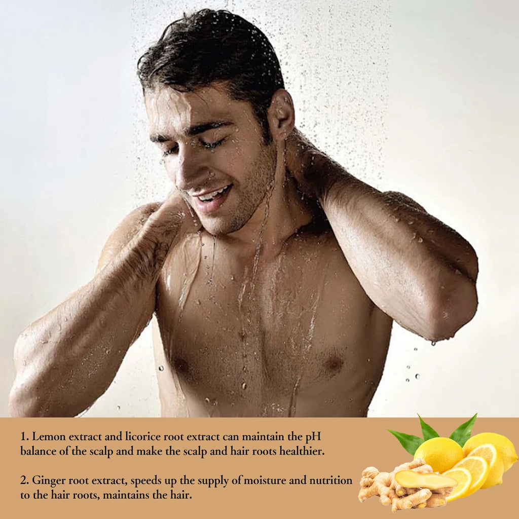 Volumizing Scalp Care Shampoo Deep Cleansing Ginger Extract Natural Formula Hair Strengthening Nourishing For Oily Hair All Type Oasis Select