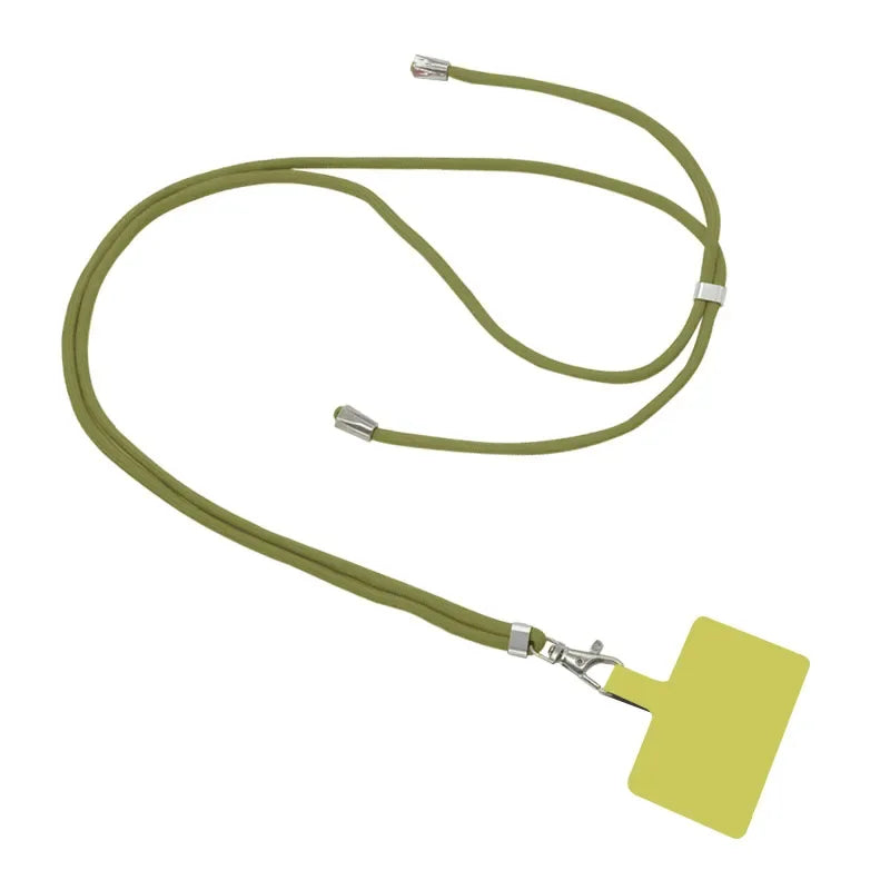 4/2/1Pcs Universal Phone Lanyard With Adjustable Length, Anti-Loss Safety Phone Case With Clip Fastener Oasis Select Army green PU