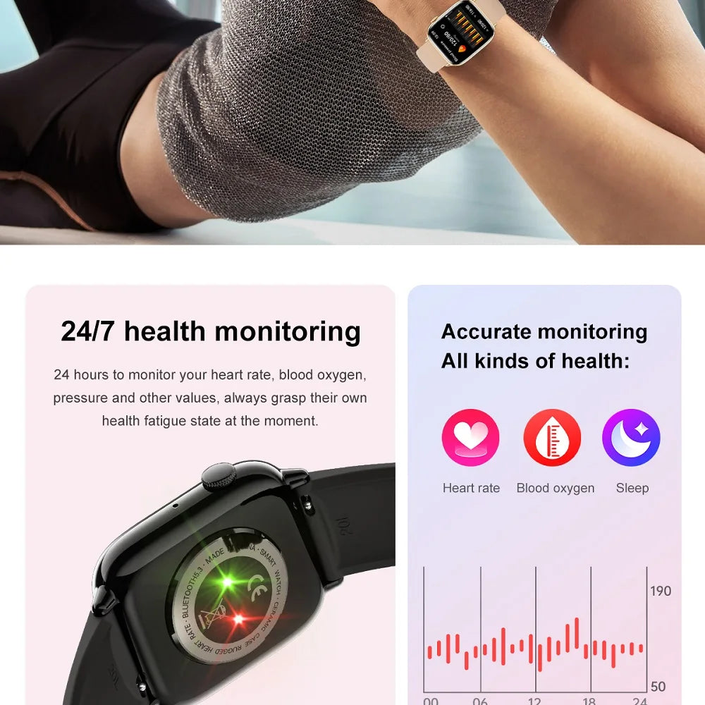1.75" AMOLED Screen Blue Tooth Call Smartwatch Women Sleep Health Monitoring Waterproof Sports Fitness Smart Watches Men Music Oasis Select
