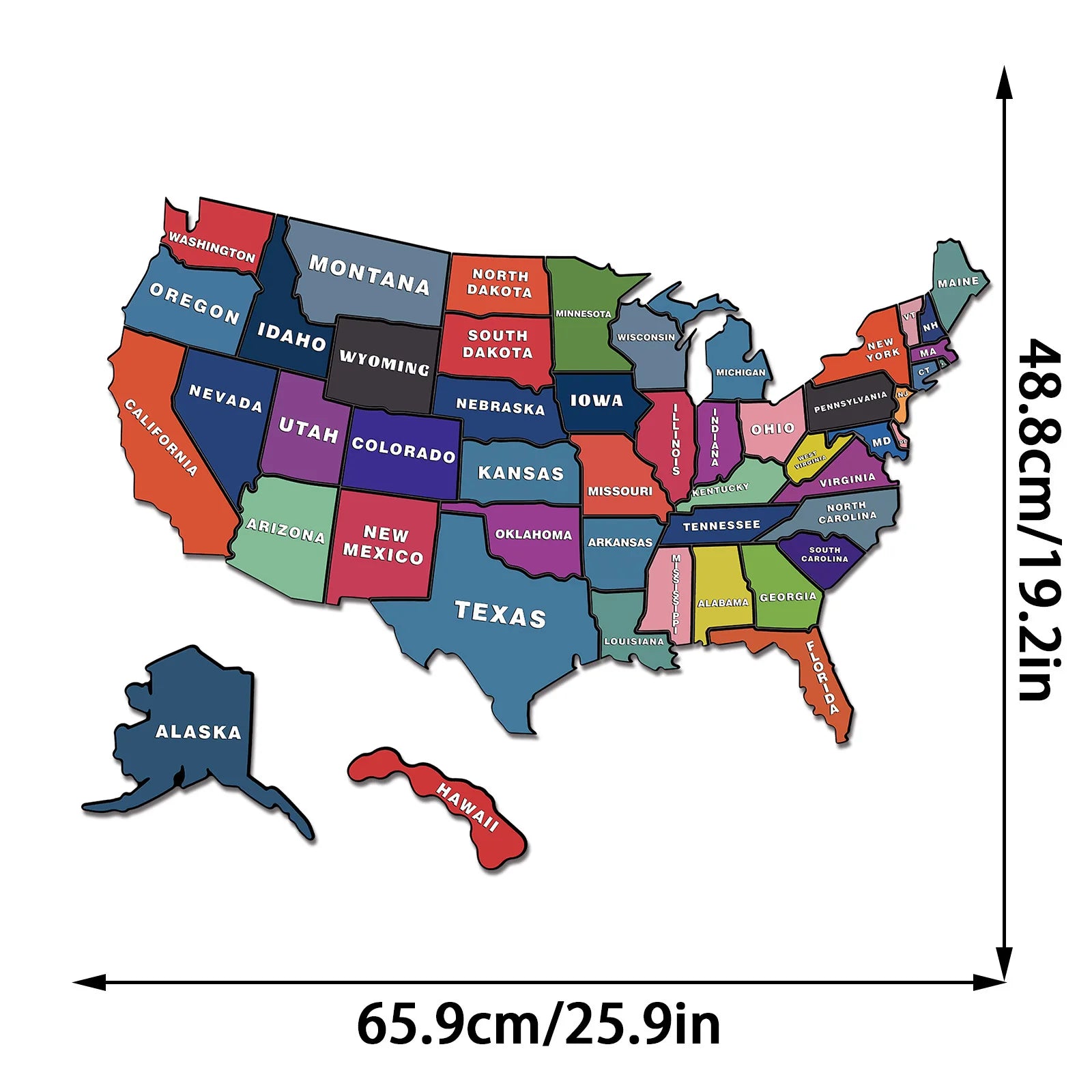 US States Culture Magnetic Puzzle Fridge Magnets American Travel Souvenir Map Jigsaw Refrigerator Stickers Oasis Select CT668