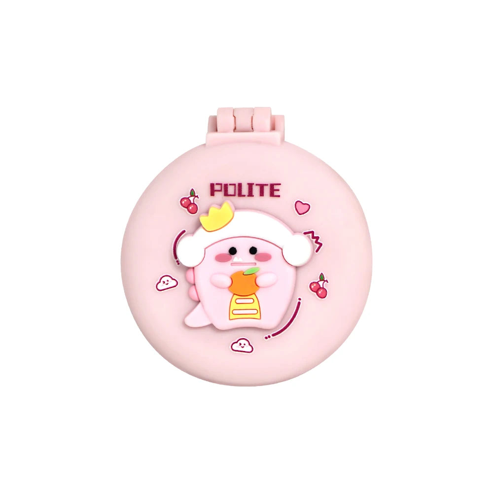 Folding Airbag Hair Comb with Mirror – Anti-Static & Scalp Massage Folding Hair Comb Oasis Select UV174-KL-Pink