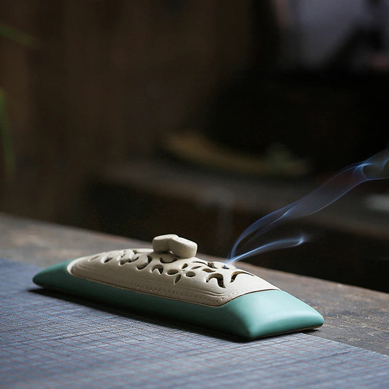 Creative Household Thread Incense Burner Indoor Zen Incense Insert Tea Ceremony Ceramic Decoration Oasis Select A