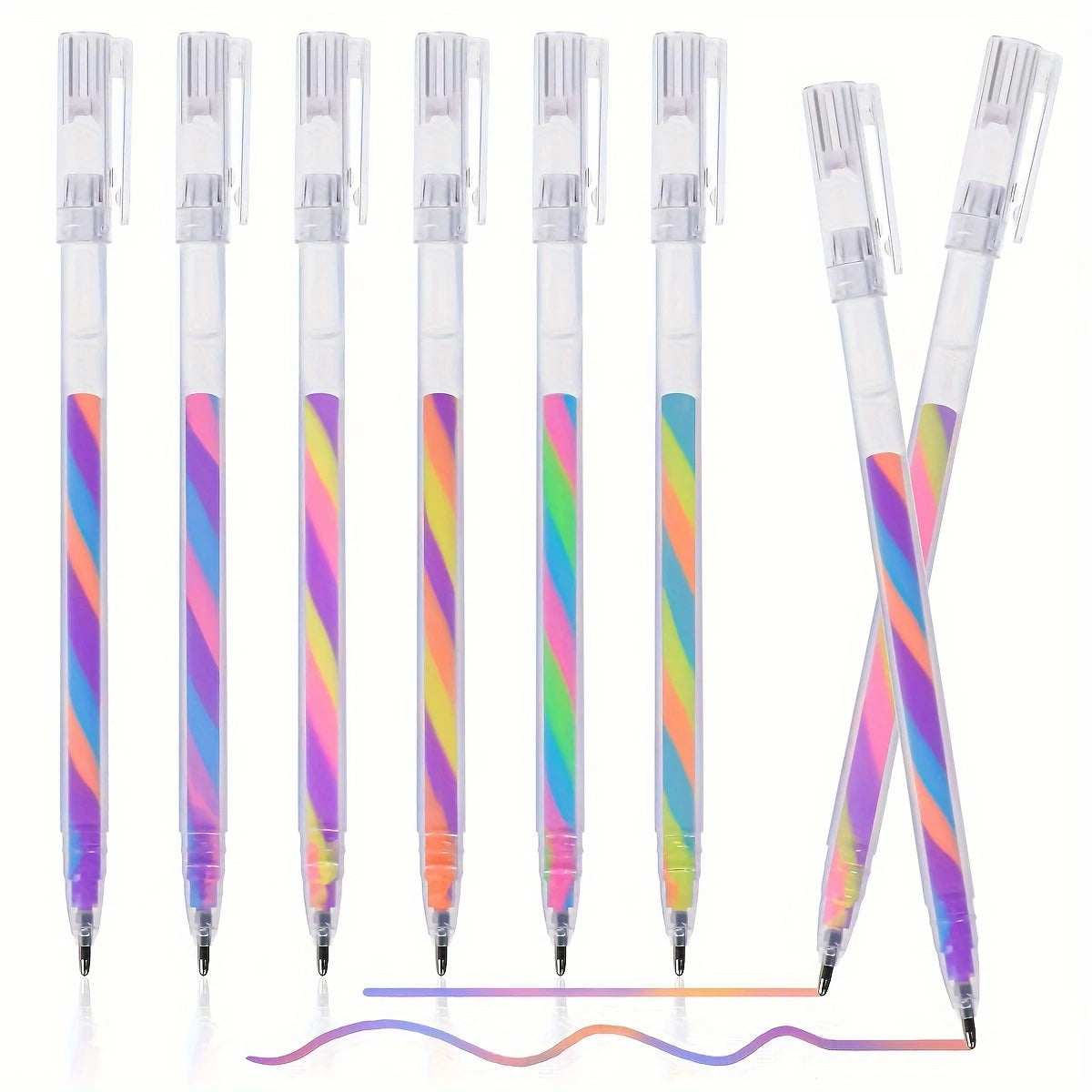 6pcs Glitter Gel Highlighter Pens Set - 1.2mm Vibrant Colors, Smooth Writing, Perfect for Journals, DIY Crafts, Greeting Cards, Oasis Select color