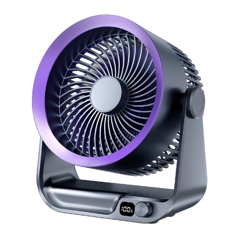 Air Circulation Desktop Fan – 5W USB, 4000mAh Battery