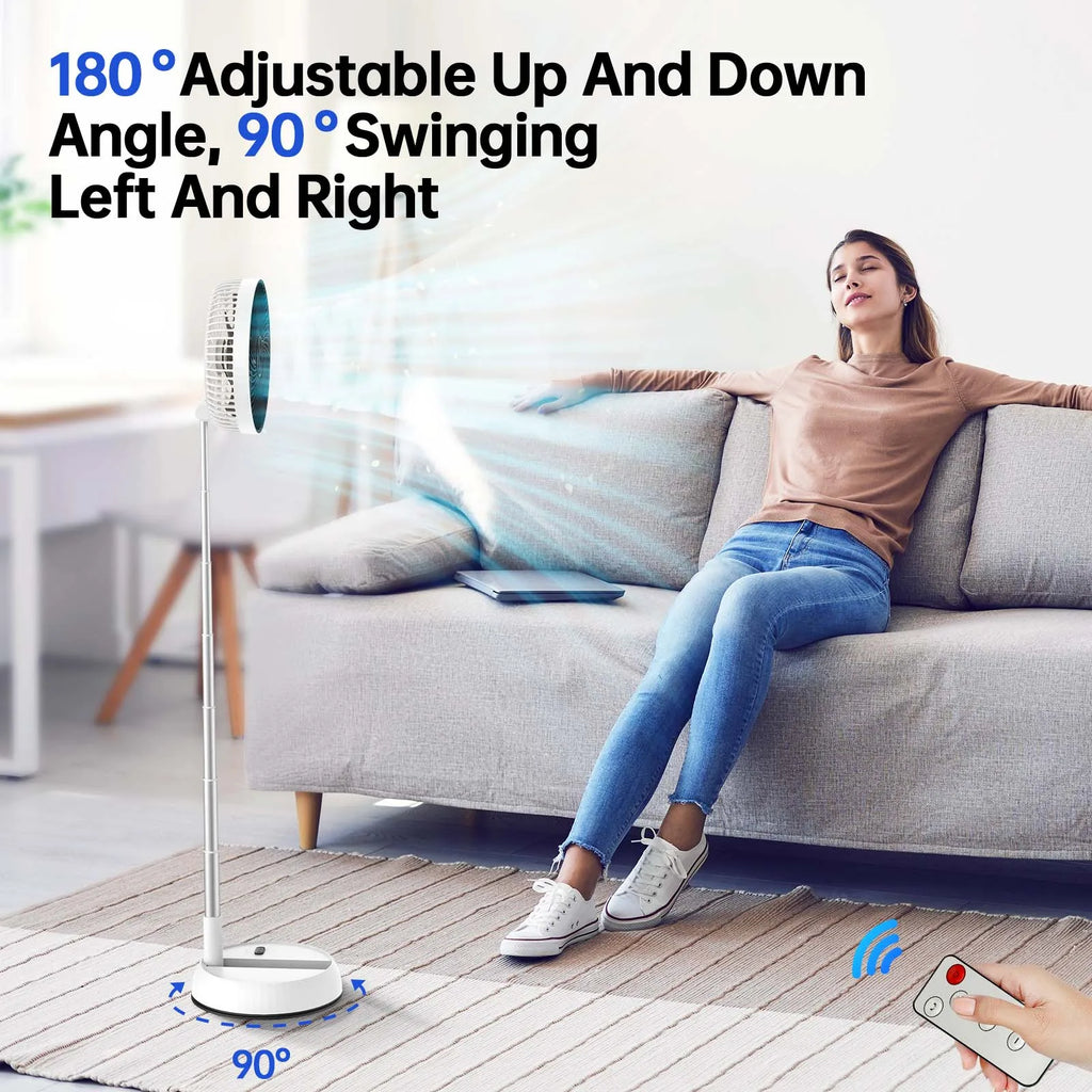 5400mAh Rechargeable Tower Fan | Remote, Timer, Oscillating
