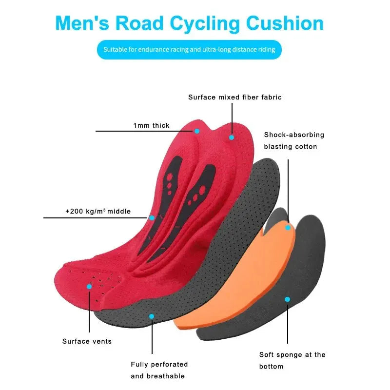 Cycling Bib Shorts 5D Gel Pad Mountain Bike Shorts Bretelle Pockets Outdoor Breathable UPF50+ Bike Tight Bicycle Shorts Oasis Select