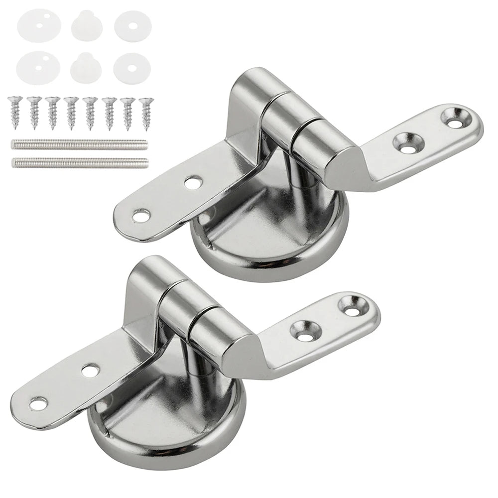 2/4pcs Toilet Seat Hinges Universal Seat Top Fix Hinge Stainless Steel Replacement Toilet Seat Parts Mounting Connector Attachme Oasis Select 2pcs