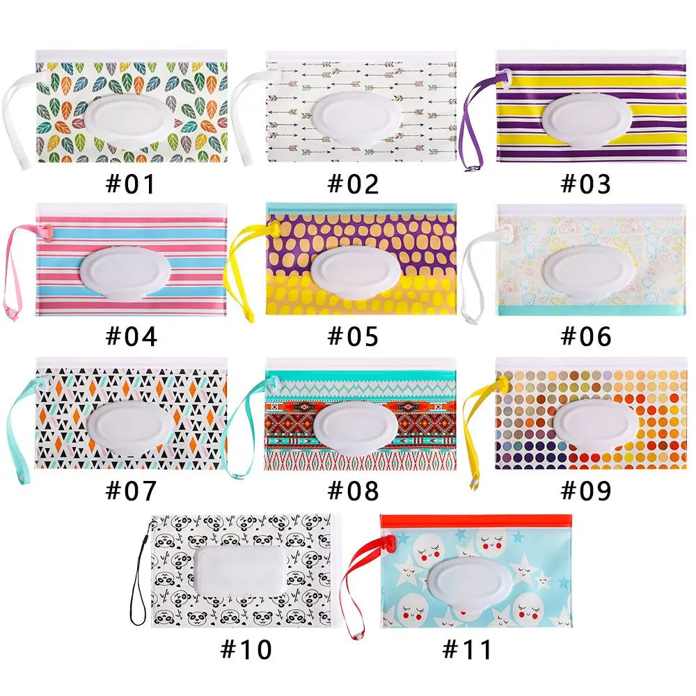 1pc Useful Outdoor Flip Cover Carrying Case Portable Baby Product Stroller Accessories Wet Wipes Bag Tissue Box Cosmetic Pouch Oasis Select
