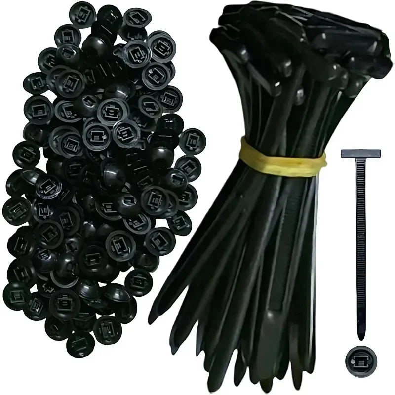 Upgraded Nylon Cable Ties, Self-Locking T Rivet Zip Ties Kit for Car Fender Trunk Bumper Repair, Home & Garage Automotive Oasis Select