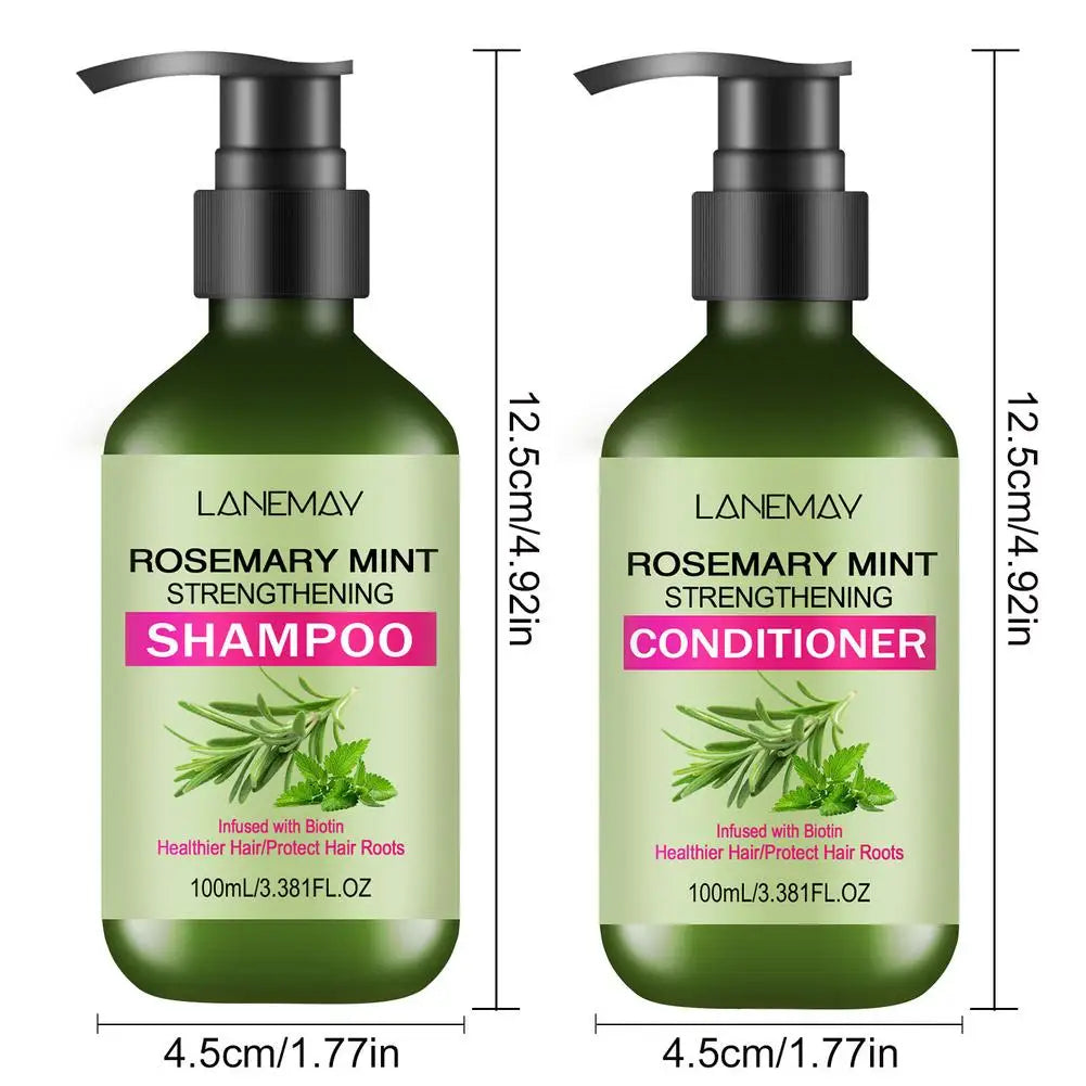2/4PCS Rosemary Mint Strengthening Shampoo and Conditioner Set, Moisturizing with Rosemary Extract for Healthier, Stronger Hair Oasis Select