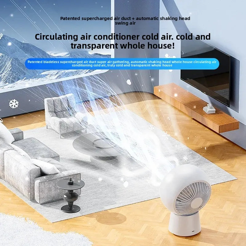 URGGU 100-Speed Rechargeable Mini Desk Fan with Remote