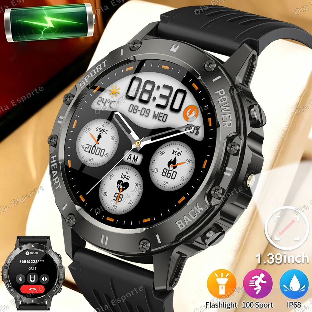 Ola Esporte Military Smartwatch | AMOLED, BT Call, 100+ Sports