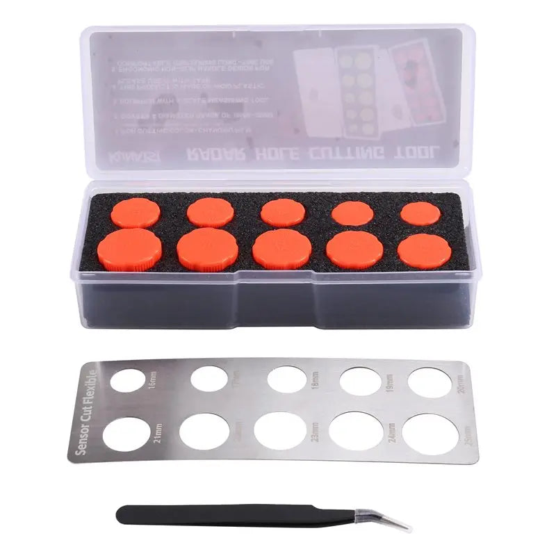 LIKE WISH Vinyl Stencil Kit For Car Radar Detector- Round Knob Precision Cut Template Tools 16-25Mm For Car Film Wrapping Oasis Select